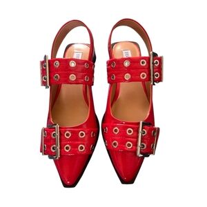 Steve Madden Red Slip On Slingback Women's Flats / Shoes Size 8